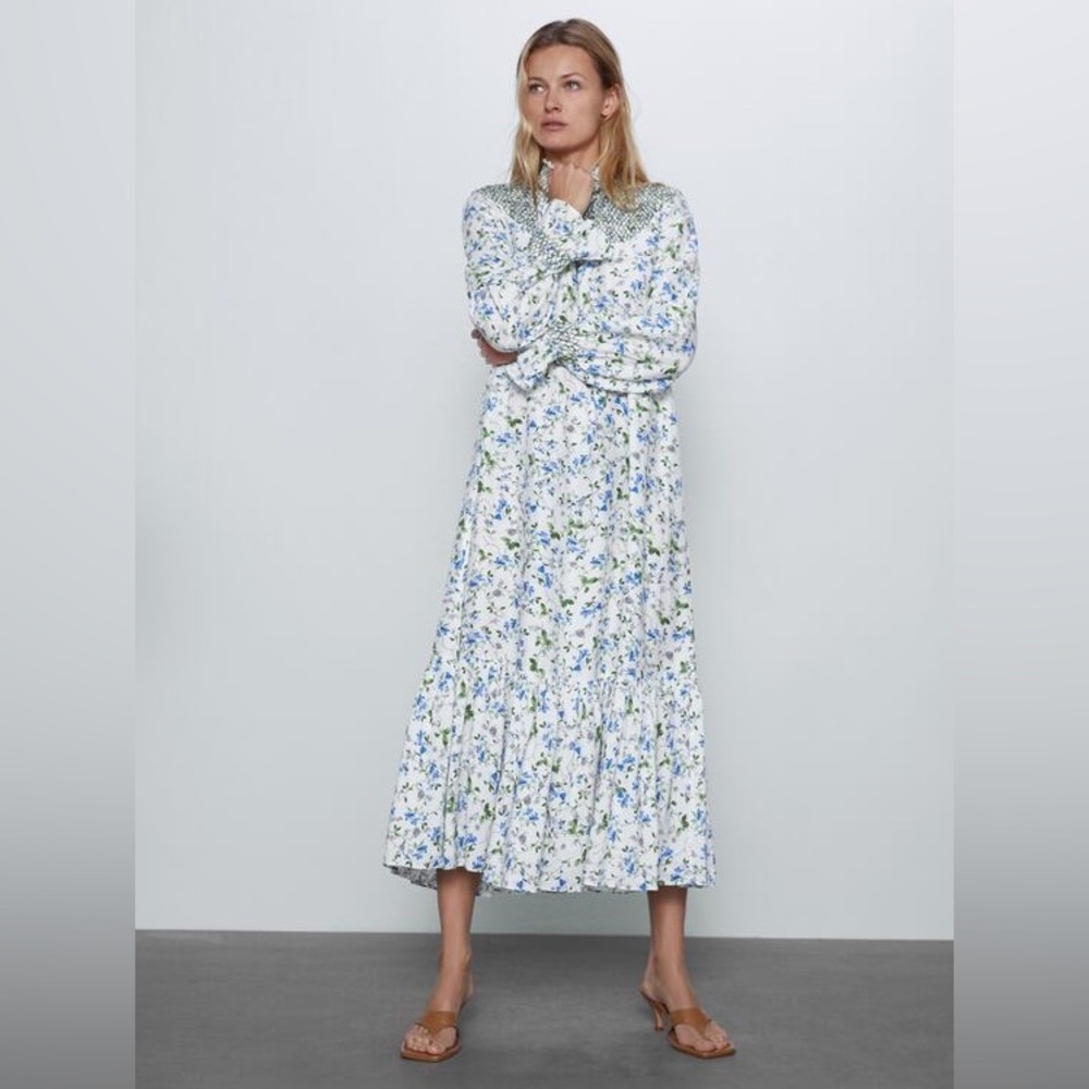 ZARA FLORAL PRINTED RUSTIC DRESS‎ - Picture 10 of 15